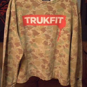 Oversized TrukFit Camo Crewneck Sweatshirt